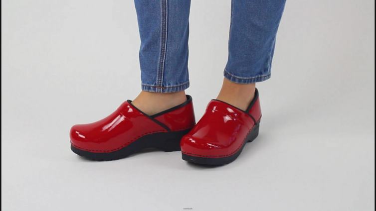 Red Women Sanita Shoes XL0DN106 Pro Patent