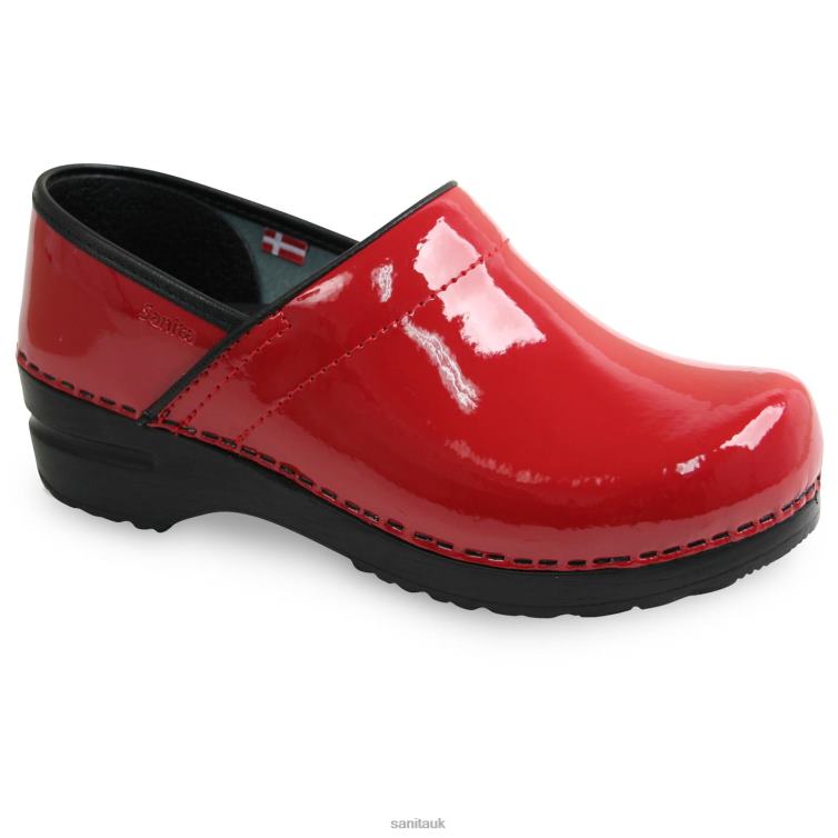 Red Women Sanita Shoes XL0DN106 Pro. Patent